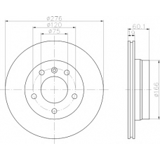 8DD 355 104-281 HELLA PAGID Тормозной диск