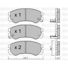 22-0357-0 METELLI Комплект тормозных колодок, дисковый тормоз
