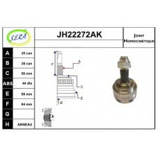 JH22272AK SERA Шарнирный комплект, приводной вал