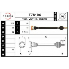 T78104 EAI Приводной вал