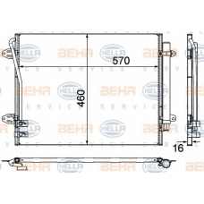 8FC 351 319-431 HELLA Конденсатор, кондиционер