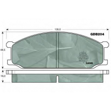 GDB204 TRW Комплект тормозных колодок, дисковый тормоз