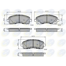 CBP02005 COMLINE Комплект тормозных колодок, дисковый тормоз