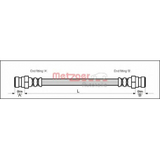 4110407 METZGER Тормозной шланг