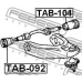 TAB-092 FEBEST Подвеска, рычаг независимой подвески колеса
