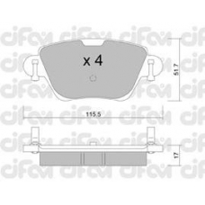 822-319-0 CIFAM Комплект тормозных колодок, дисковый тормоз