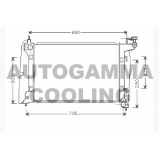 104570 AUTOGAMMA Радиатор, охлаждение двигателя