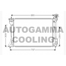 104714 AUTOGAMMA Радиатор, охлаждение двигателя