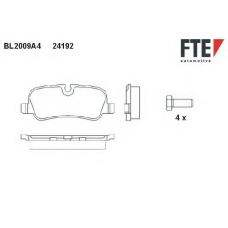 BL2009A4 FTE Комплект тормозных колодок, дисковый тормоз