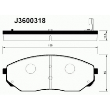 J3600318 NIPPARTS Комплект тормозных колодок, дисковый тормоз