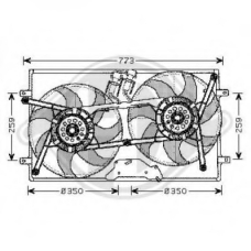 2270101 DIEDERICHS Вентилятор, охлаждение двигателя