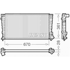 DRM07020 DENSO Радиатор, охлаждение двигателя