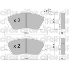 822-340-0 CIFAM Комплект тормозных колодок, дисковый тормоз