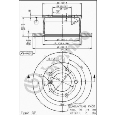 08.7725.10 BREMBO Тормозной диск