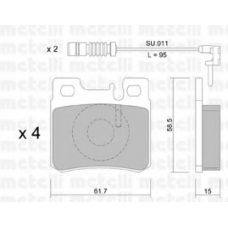 22-0203-0K METELLI Комплект тормозных колодок, дисковый тормоз