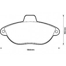 571843B BENDIX Комплект тормозных колодок, дисковый тормоз