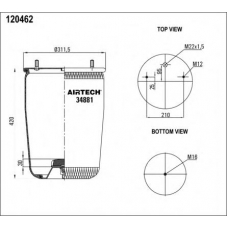 34881 P Airtech Кожух пневматической рессоры