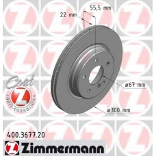 400.3677.20 ZIMMERMANN Тормозной диск