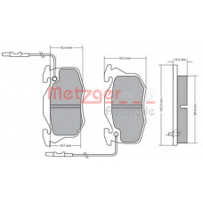 1170309 METZGER Комплект тормозных колодок, дисковый тормоз