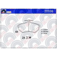 20198 GALFER Комплект тормозных колодок, дисковый тормоз