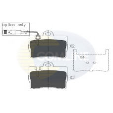 CBP01143 COMLINE Комплект тормозных колодок, дисковый тормоз