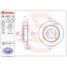 08.A337.10 BREMBO Тормозной диск