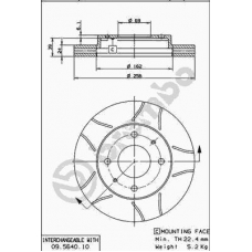 09.5640.75 BREMBO Тормозной диск