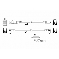 0 986 356 338 BOSCH Комплект проводов зажигания