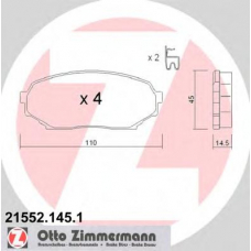 21552.145.1 ZIMMERMANN Комплект тормозных колодок, дисковый тормоз