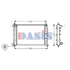 300007N AKS DASIS Радиатор, охлаждение двигателя