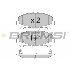 BP3373 BREMSI Комплект тормозных колодок, дисковый тормоз