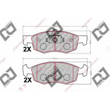 BP2288 DJ PARTS Комплект тормозных колодок, дисковый тормоз