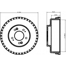 8DT 355 300-931 HELLA Тормозной барабан