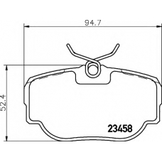 8DB 355 009-541 HELLA Комплект тормозных колодок, дисковый тормоз