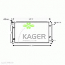 31-2057 KAGER Радиатор, охлаждение двигателя