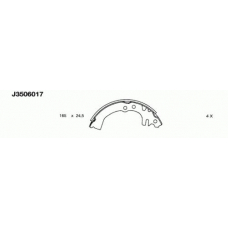J3506017 NIPPARTS Комплект тормозных колодок