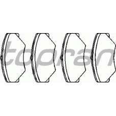 301 424 TOPRAN Комплект тормозных колодок, дисковый тормоз