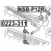 NSB-P12R FEBEST Опора, стабилизатор