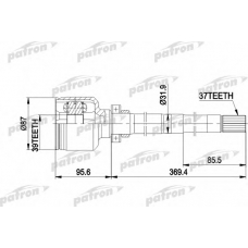 PCV5016 PATRON Шарнирный комплект, приводной вал