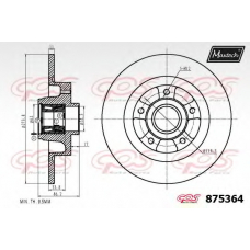 875364.6985 MAXTECH Тормозной диск