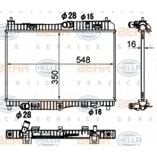 8MK 376 790-501 HELLA Радиатор, охлаждение двигателя