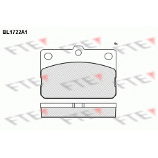 BL1722A1 FTE Комплект тормозных колодок, дисковый тормоз