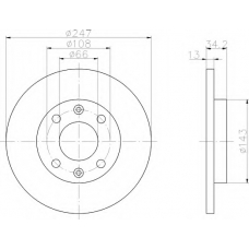 8DD 355 106-191 HELLA Тормозной диск