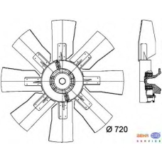 8MV 376 727-121 HELLA Вентилятор, охлаждение двигателя