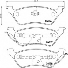 8DB 355 011-061 HELLA Комплект тормозных колодок, дисковый тормоз