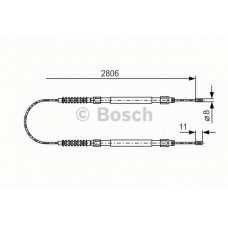 1 987 477 262 BOSCH Трос, стояночная тормозная система