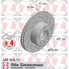 400.3614.52 ZIMMERMANN Тормозной диск