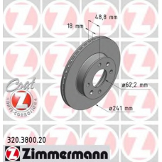 320.3800.20 ZIMMERMANN Тормозной диск