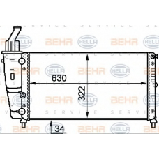 8MK 376 718-084 HELLA Радиатор, охлаждение двигателя