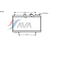 PE2296 AVA Радиатор, охлаждение двигателя